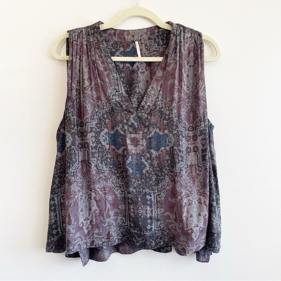 Free People Darcy swing printed Top blouse fairy whimsical whimsigoth grunge XS - Picture 3 of 13